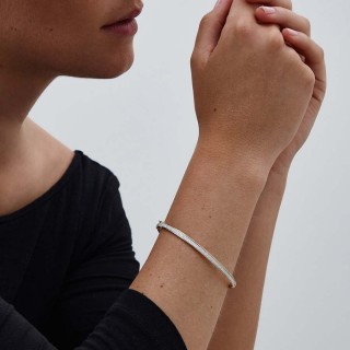 Pulseira em ouro amarelo 9 kt com purpurina
