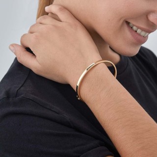 Pulseira em ouro amarelo 9K rígida e lapidada