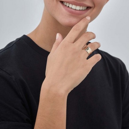 Anillo de oro amarillo 9K ancho