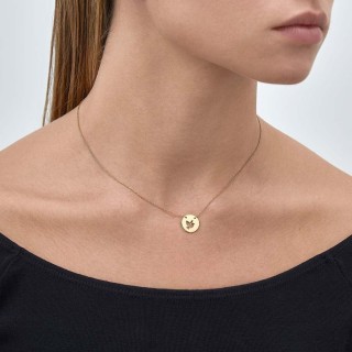 Collar de oro amarillo 9 KT de 40cm con paloma