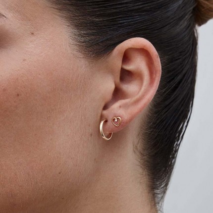 Argolas em ouro amarelo 9 kt de 12mm