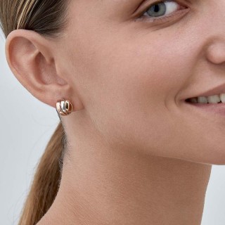 Argolas em ouro tricolor 9 kt tubulares