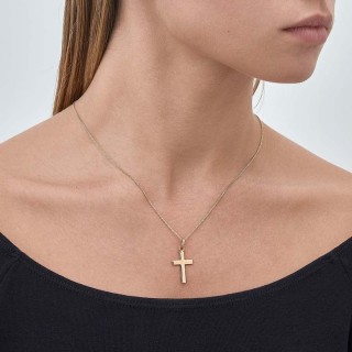 Colgante de oro amarillo 9K en cruz