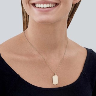 Colgante de oro amarillo 9K con placa