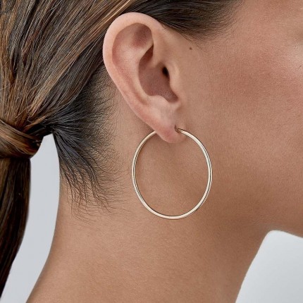 Pendientes de aro de plaque lisas 40MMx2MM