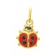 Pendente em ouro amarelo 18K com joaninha esmaltada
