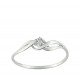Anillo de oro blanco 9K con diamante 0.01 ct