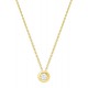 Colar em ouro amarelo 18K com diamante de 0.18 ct em chaton de 42 cm