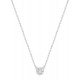 Colar em ouro branco 18K de 42 cm com roseta de diamante de 0.15 ct