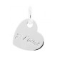 Colgante de plata corazón "je t'aime"