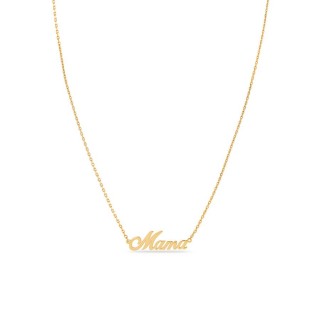Colar plaqueado a ouro Mamá de 42+3cm
