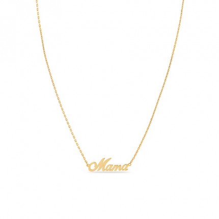 Collar bañado en oro Mamá de 42+3cm