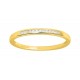 Media alianza oro amarillo 18K con 13 diamantes en carril