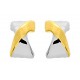 Brincos em ouro bicolor 18K em forma de X
