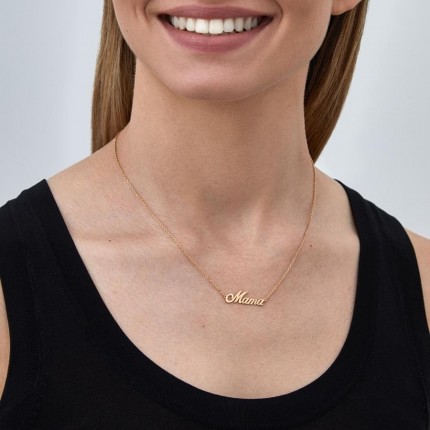 Collar bañado en oro Mamá de 42+3cm