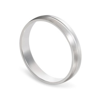 Alianza de oro blanco 9k brillo 4 mm Oro Vivo