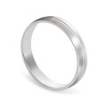 Aliança em ouro branco 9K com brilho de 4mm Oro Vivo