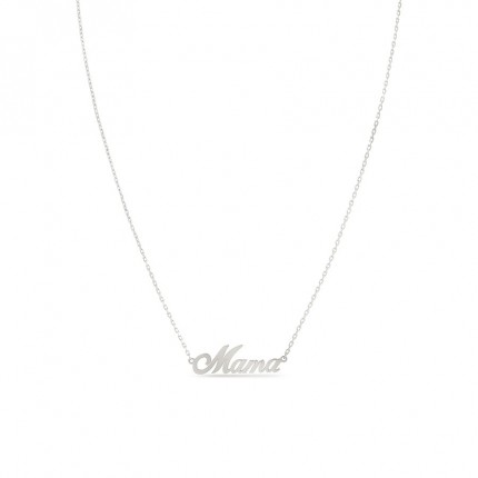 Collar de plata mamá de 42+ 3cm 