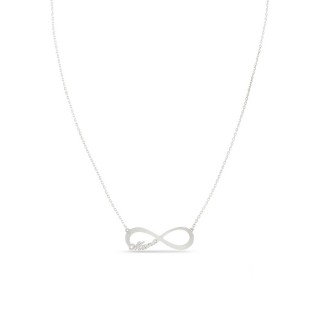 Collar de plata Infinito & Mamá 42+3cm