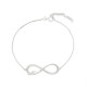 Pulsera de plata Infinito & Mamá 16+3cm