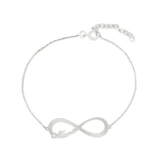 Pulseira em prata Infinito& Mamá 16+3cm