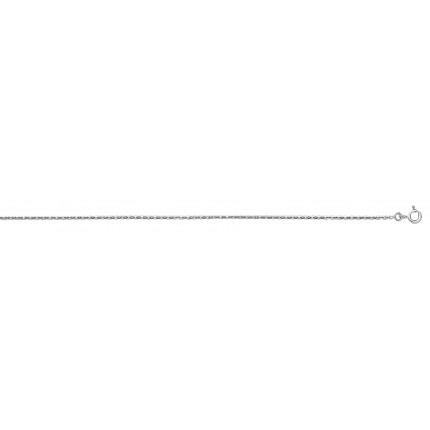 Cadena forzada diamantada de oro blanco 18K - 45 cm