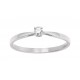 Anillo solitario de oro blanco de 18K y diamante 0.08 ct