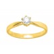 Anillo solitario de oro amarillo de 18K y diamante 0.23 ct