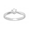 Anillo oro blanco 18K y diamante 0.23 ct