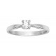 Anel solitário em ouro branco 18K com diamante central de 0.23 ct