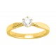 Solitario de oro amarillo 18K con diamante central 0.30 ct