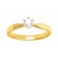 Anillo solitario oro amarillo 18K