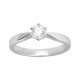 Solitario de oro blanco 18K con diamante central 0.40 ct