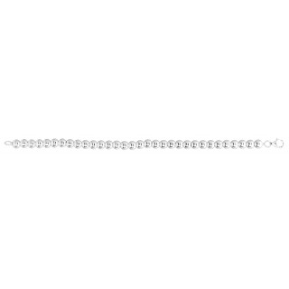 Pulseira em prata rodiada de 19 cm com bolas