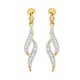 Brincos em ouro bicolor de 9K espiral com zircónia