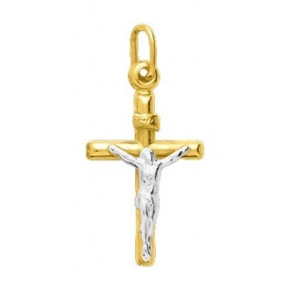 Pendente folheado a ouro amarelo com cruz de Cristo