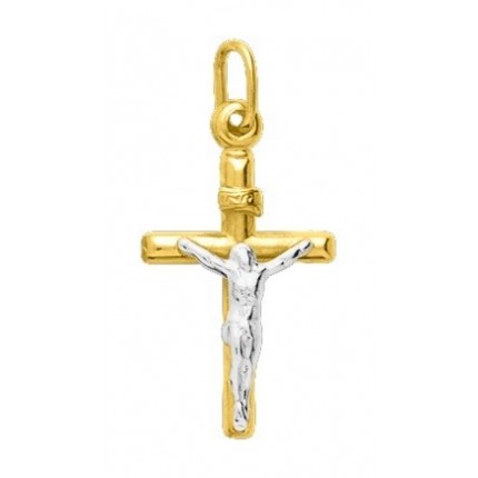 Pendente folheado a ouro amarelo com cruz de Cristo