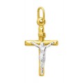 Pendente folheado a ouro amarelo com cruz de Cristo