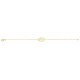 Pulsera bañada en oro de 18 cm con diseño de hoja