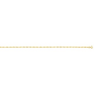 Tobillera bañada en oro Singapur 24 cm + 2 cm