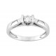 Anillo solitario de oro blanco 18K con diamante 0,08 ct
