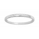 Media alianza de oro blanco 18K con 13 diamantes en carril
