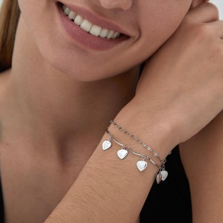 Pulseira em aço com chapas de 16+3 cm