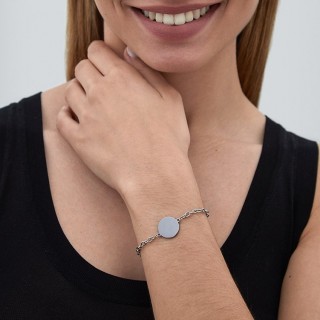 Pulsera de acero con chapa de 16+3 cm