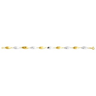 Cadena de oro bicolor 18K diseño pececillos