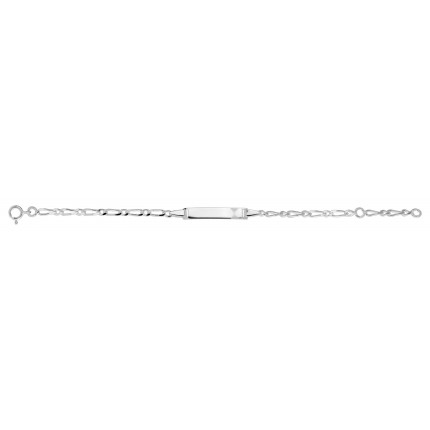 Pulseira em prata  pata identificação de bebé  13+2 cm