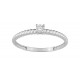 Anel em ouro branco de 9K com diamantes 0.03 ct