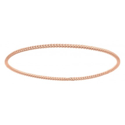Pulsera rígida cordón de plaqué Oro Vivo