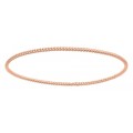 Pulseira rígida com cordão banhado a ouro rosa, diâmetro 63 mm