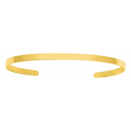 Pulsera rígida abiera de plaqué Oro Vivo
